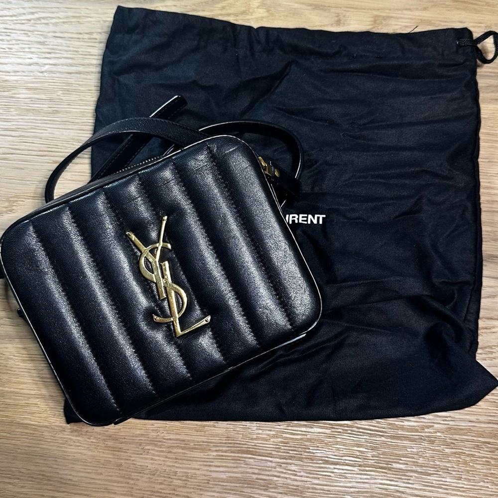 Saint Laurent Vicky Quilted Belt Bag Black Ghw Gem